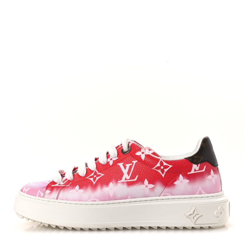 LOUIS VUITTON MONOGRAM ESCALE TIME OUT SNEAKERS RED