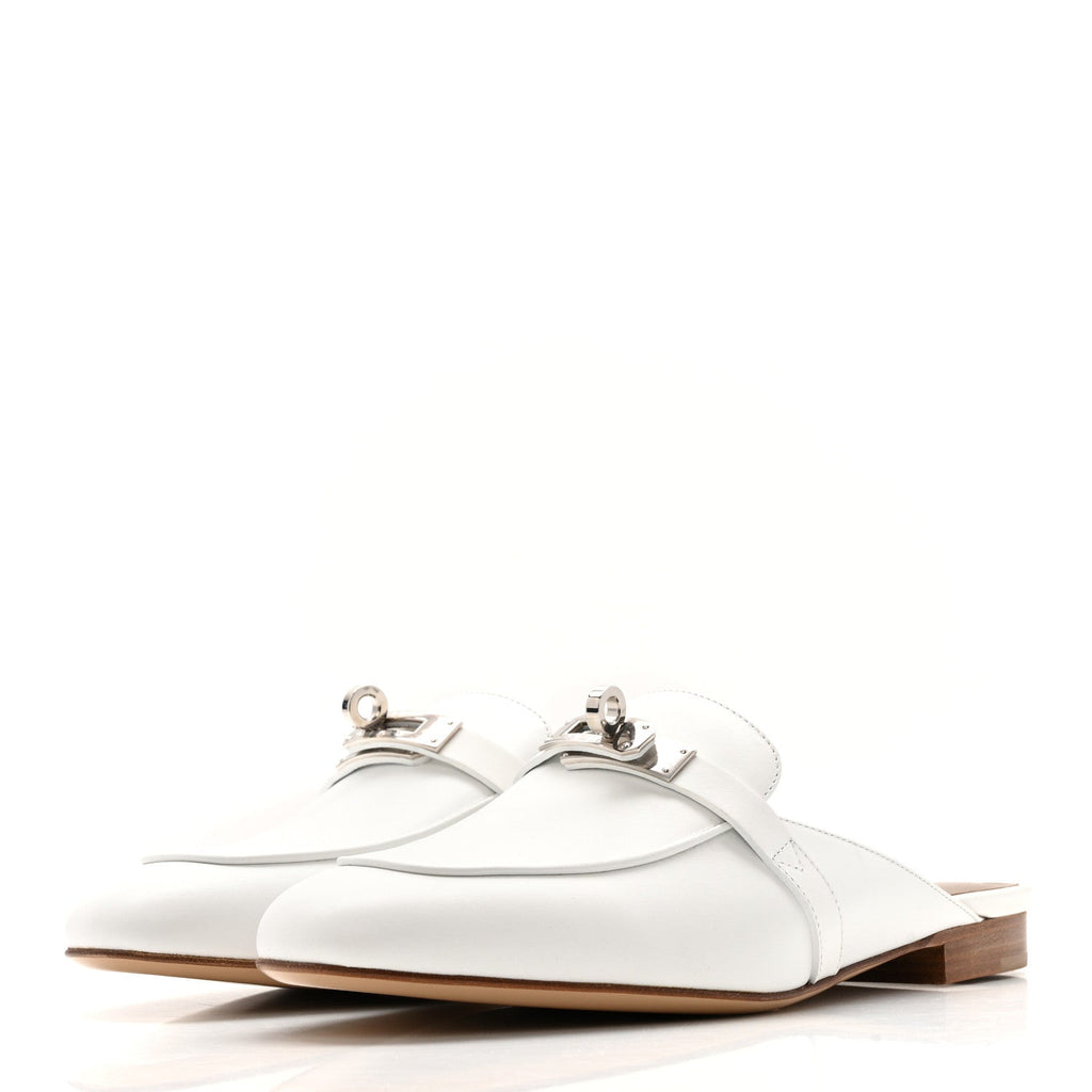 CALFSKIN OZ MULES WHITE