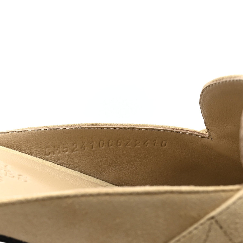 SUEDE GOATSKIN OZ MULES BEIGE SABLE