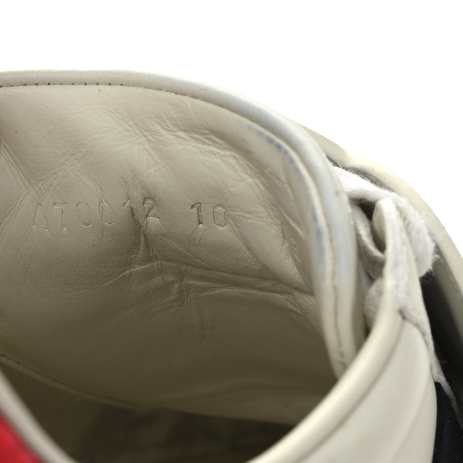 CALFSKIN AYERS WEB BLIND FOR LOVE EMBROIDERED MENS ACE SNEAKERS WHITE