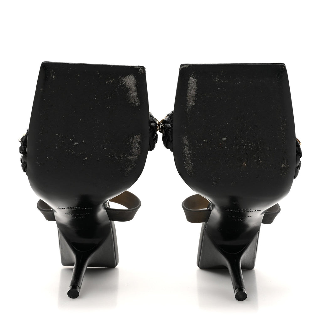 SMOOTH NAPPA G WOVEN SLINGBACK 90MM SANDALS BLACK