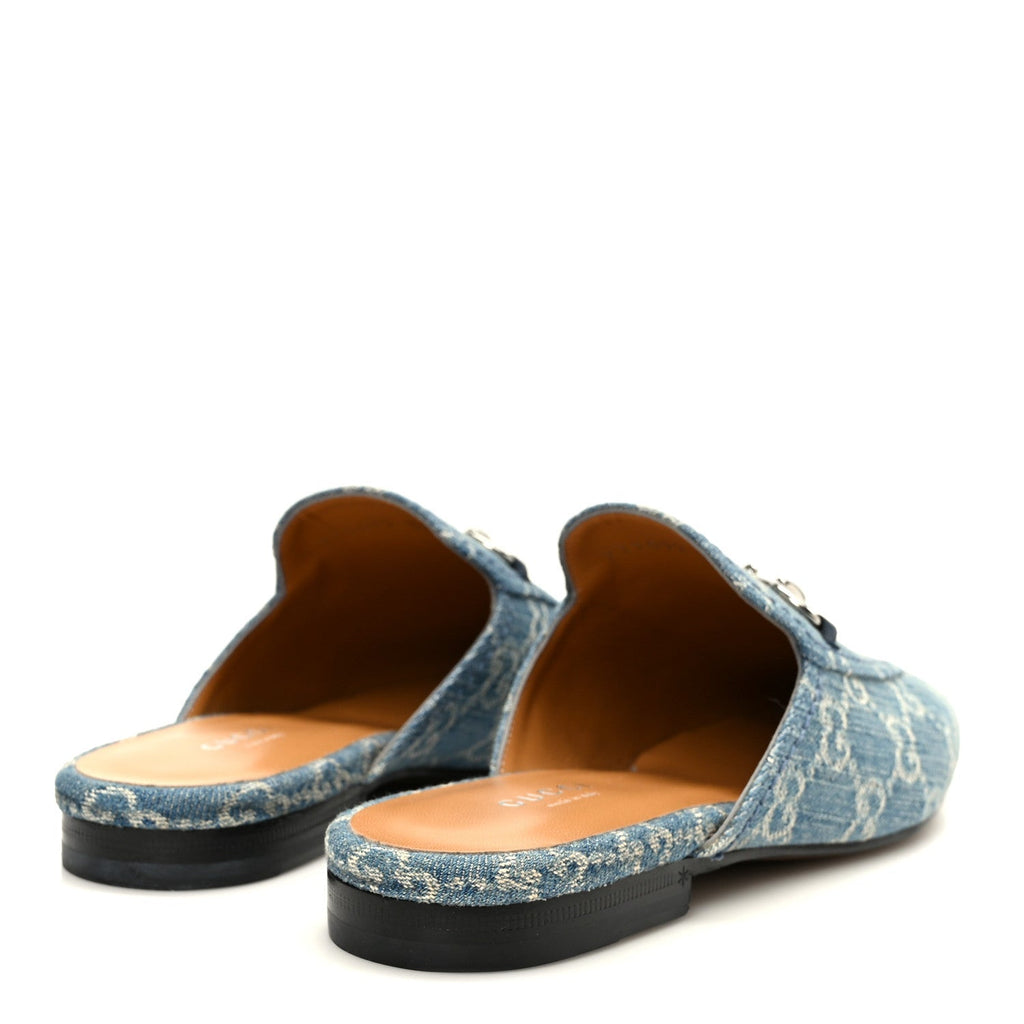 NEW DENIM GG MALAGA KID WOMENS PRINCETOWN SLIPPERS LIGHT BLUE ROYALE