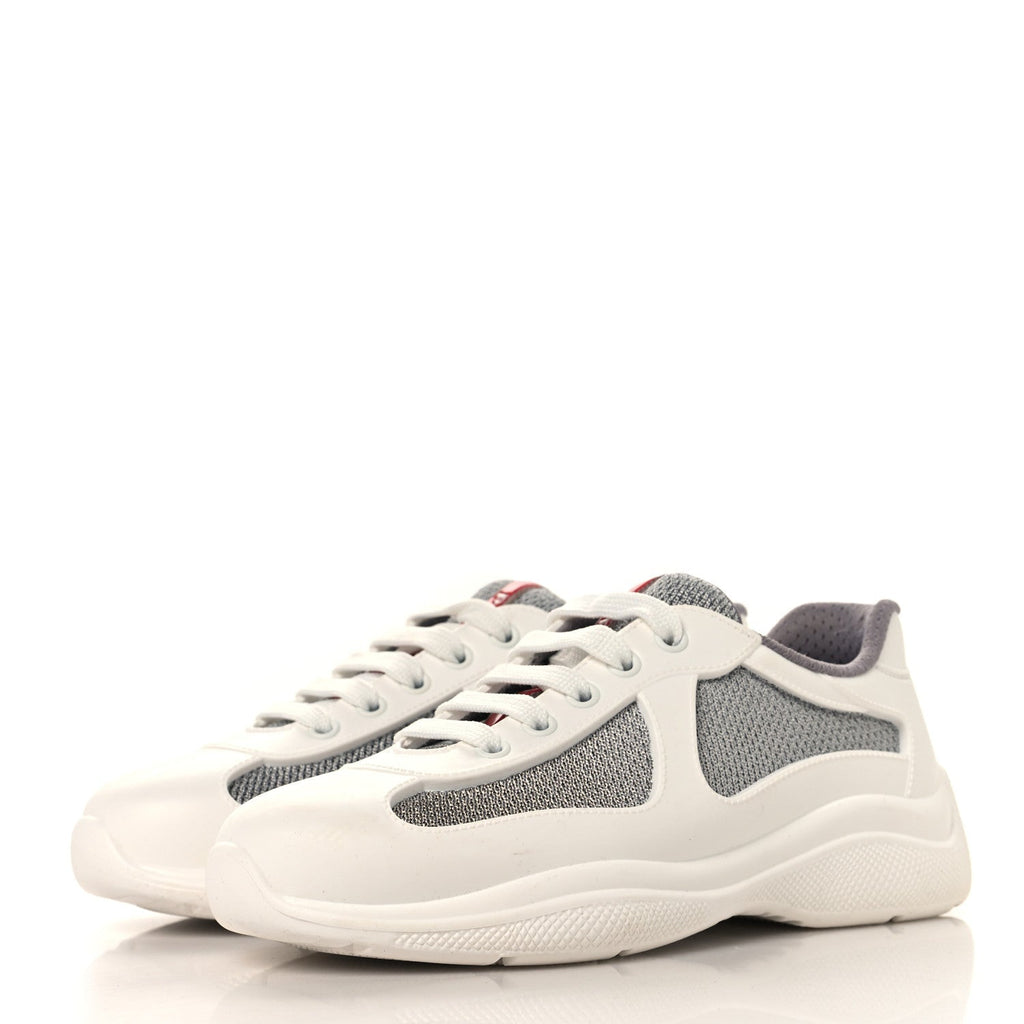 SOFT RUBBER MESH WOMENS AMERICA'S CUP SNEAKERS WHITE ARGENTO