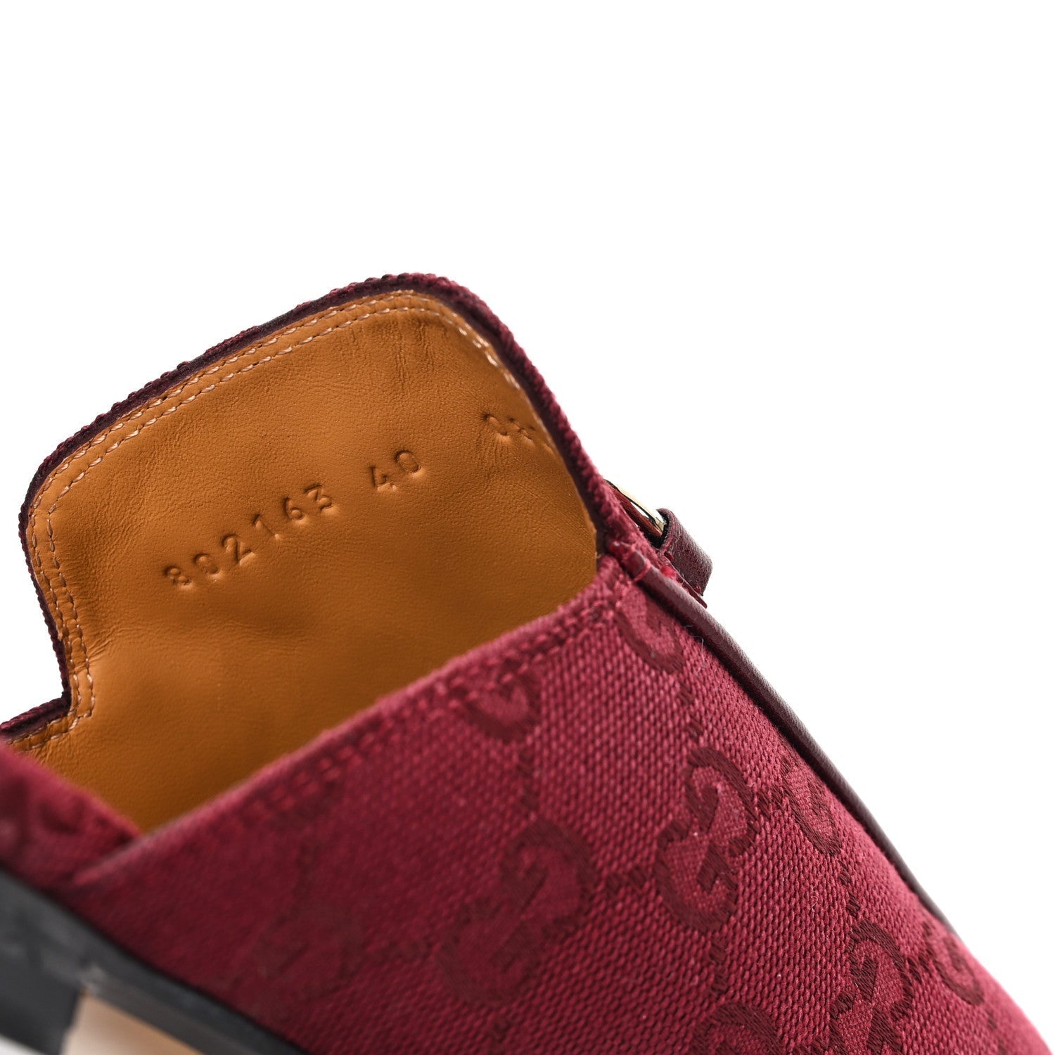 NEW CANVAS GG MONOGRAM MALAGA KID WOMENS PRINCETOWN SLIPPERS ROSSO ANCORA