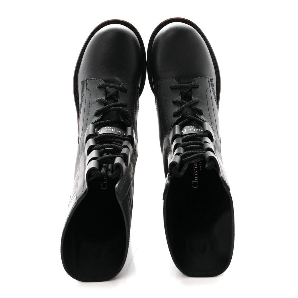 CALFSKIN DIOR QUEST 35MM HIKING BOOTS BLACK