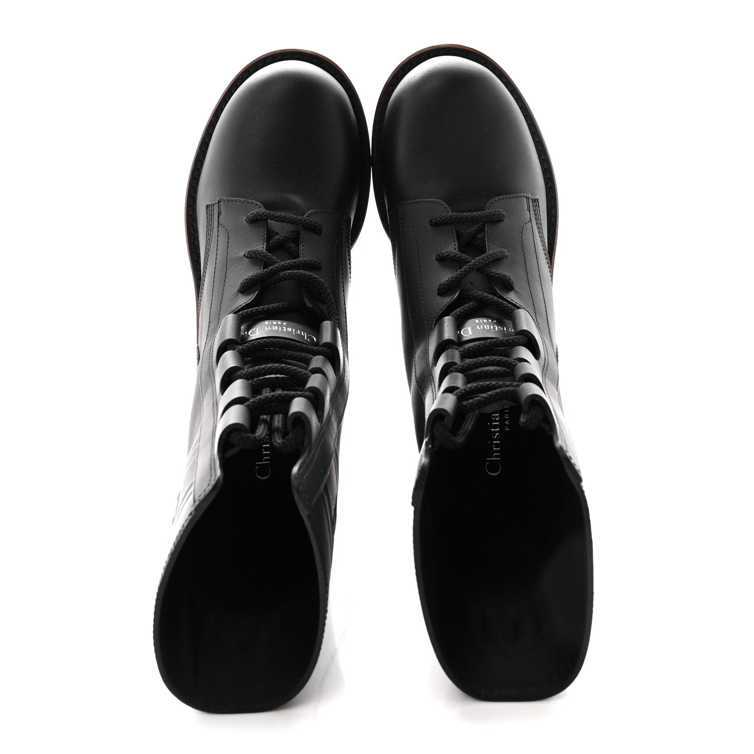 CALFSKIN DIOR QUEST 35MM HIKING BOOTS BLACK