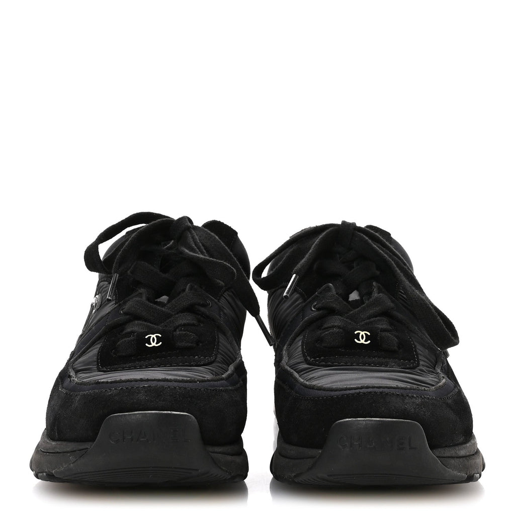 FABRIC CALFSKIN SUEDE CC SNEAKERS BLACK