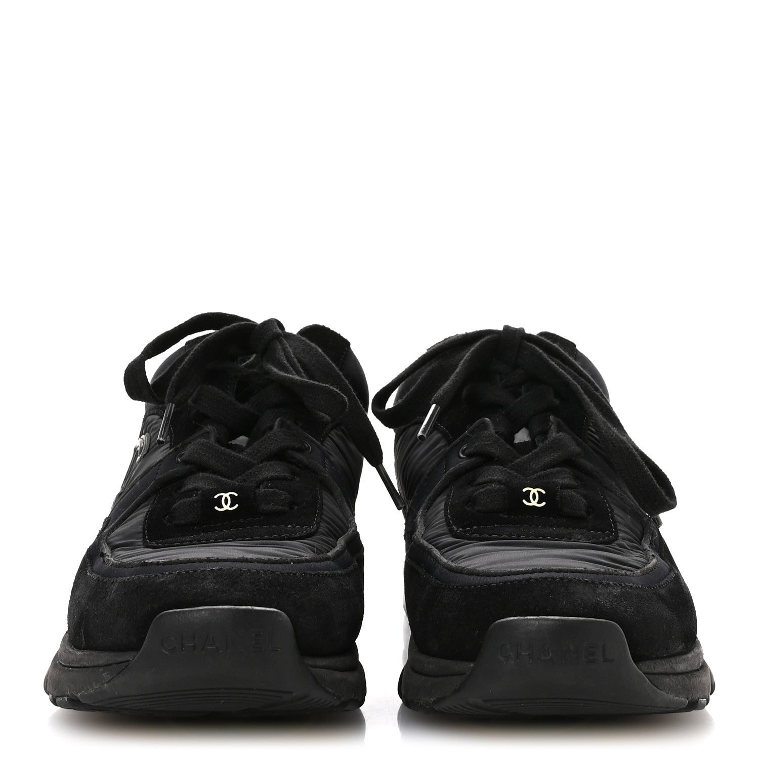 FABRIC CALFSKIN SUEDE CC SNEAKERS BLACK