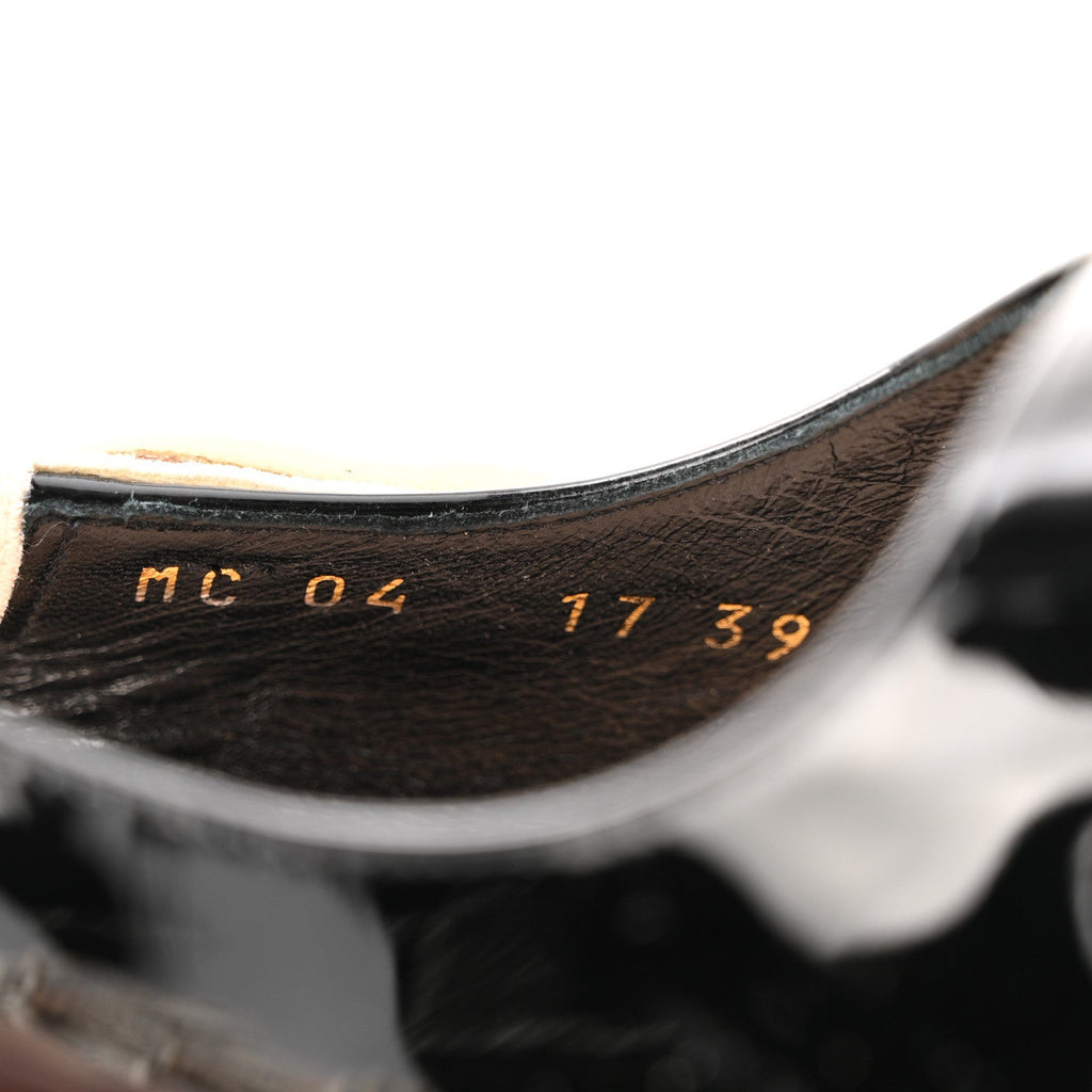 PATENT RIBBON J'ADIOR SLINGBACK 100MM PUMPS BLACK
