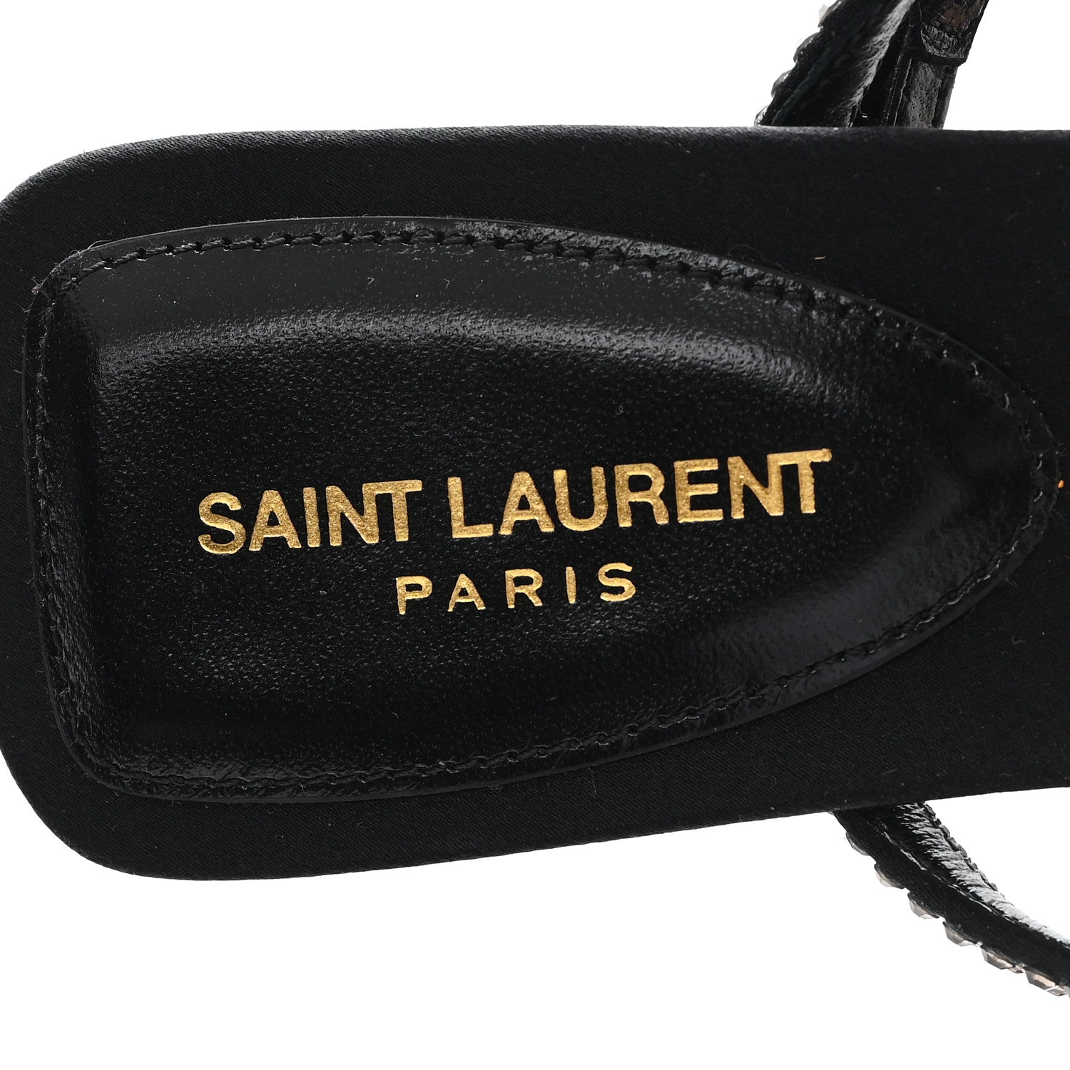 CREPE SATIN BALIQUA 55 VETT ANKLE STRAP SANDALS BLACK