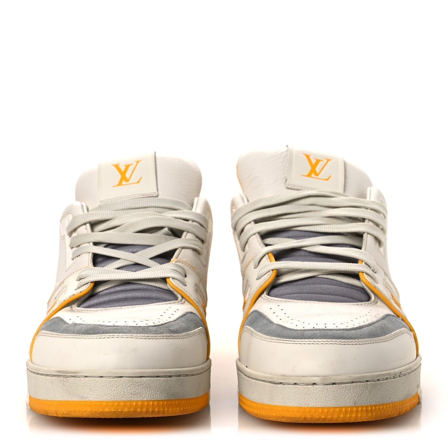 CALFSKIN LV TRAINER SNEAKERS YELLOW