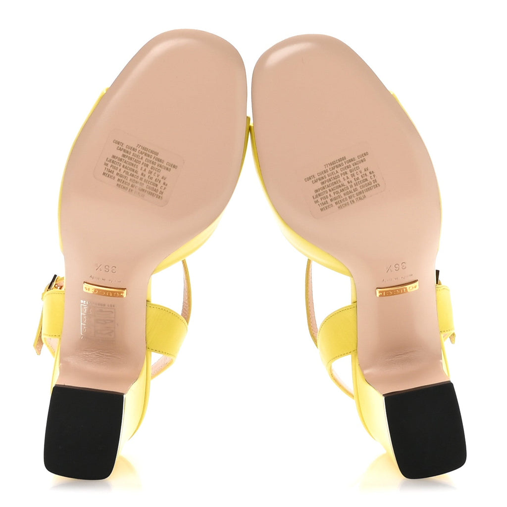 MALAGA KID HORSEBIT LADY 75MM SANDALS ACID LIME
