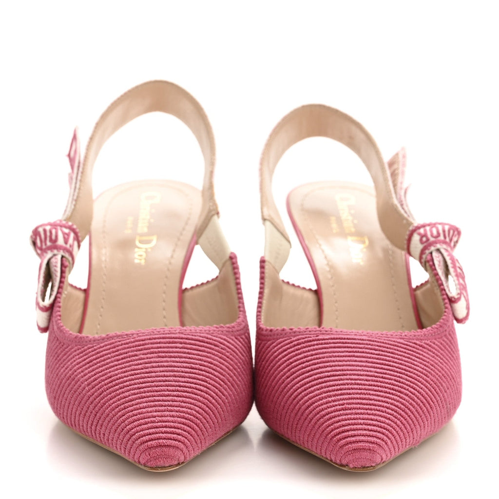 TECHNICAL CANVAS RIBBON J ADIOR SLINGBACK 65MM PUMPS DUSTY PINK