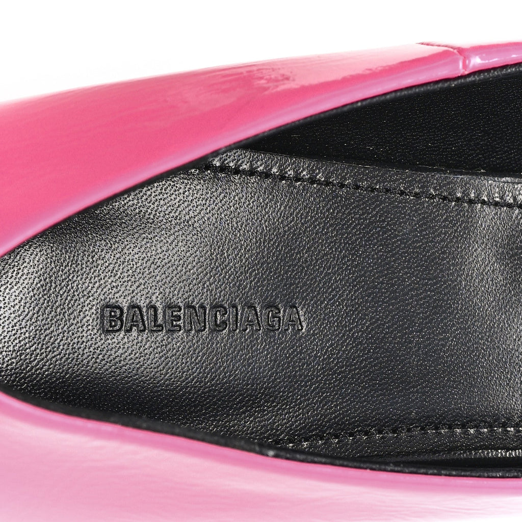 SHINY CALFSKIN BB SQUARE KNIFE 80MM PUMPS SWEET PINK
