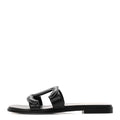 LAMBSKIN CC CUT OUT MULES SANDALS BLACK