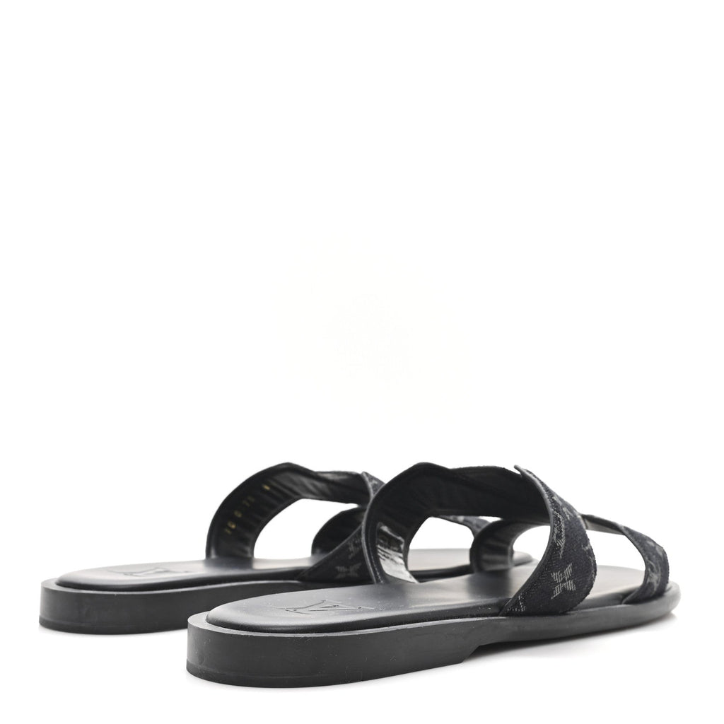 MONOGRAM DENIM MENS LV OASIS MULES BLACK