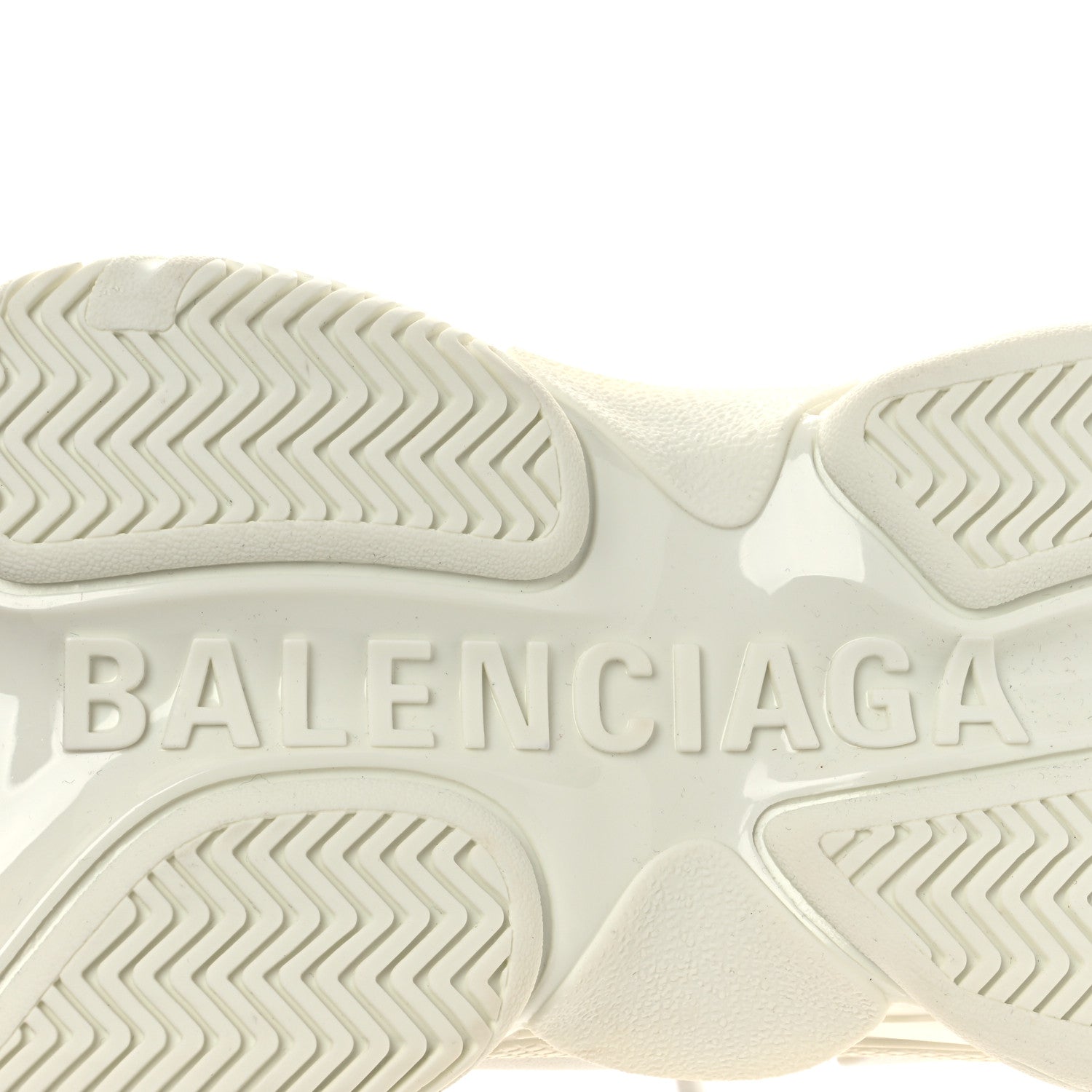 TECHNICAL FABRIC ALLOVER LOGO WOMENS TRIPLE S SNEAKERS WHITE BLACK