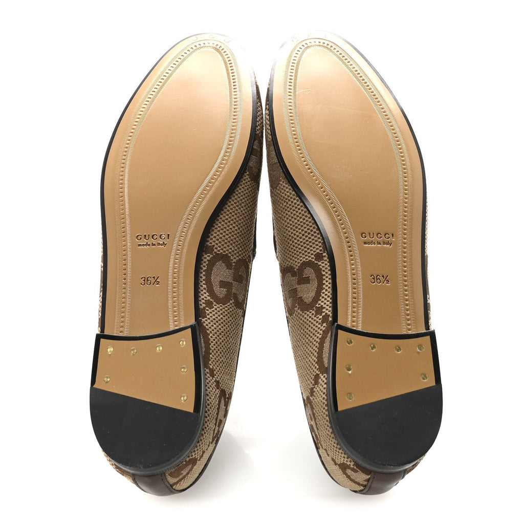 MONOGRAM JUMBO GG MALAGA KID HORSEBIT WOMENS JORDAAN LOAFERS CAMEL EBONY NEW ACERO BEIGE