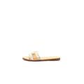 Louis Vuitton Monoglam Lock It Flat Mule - Beige/Tan