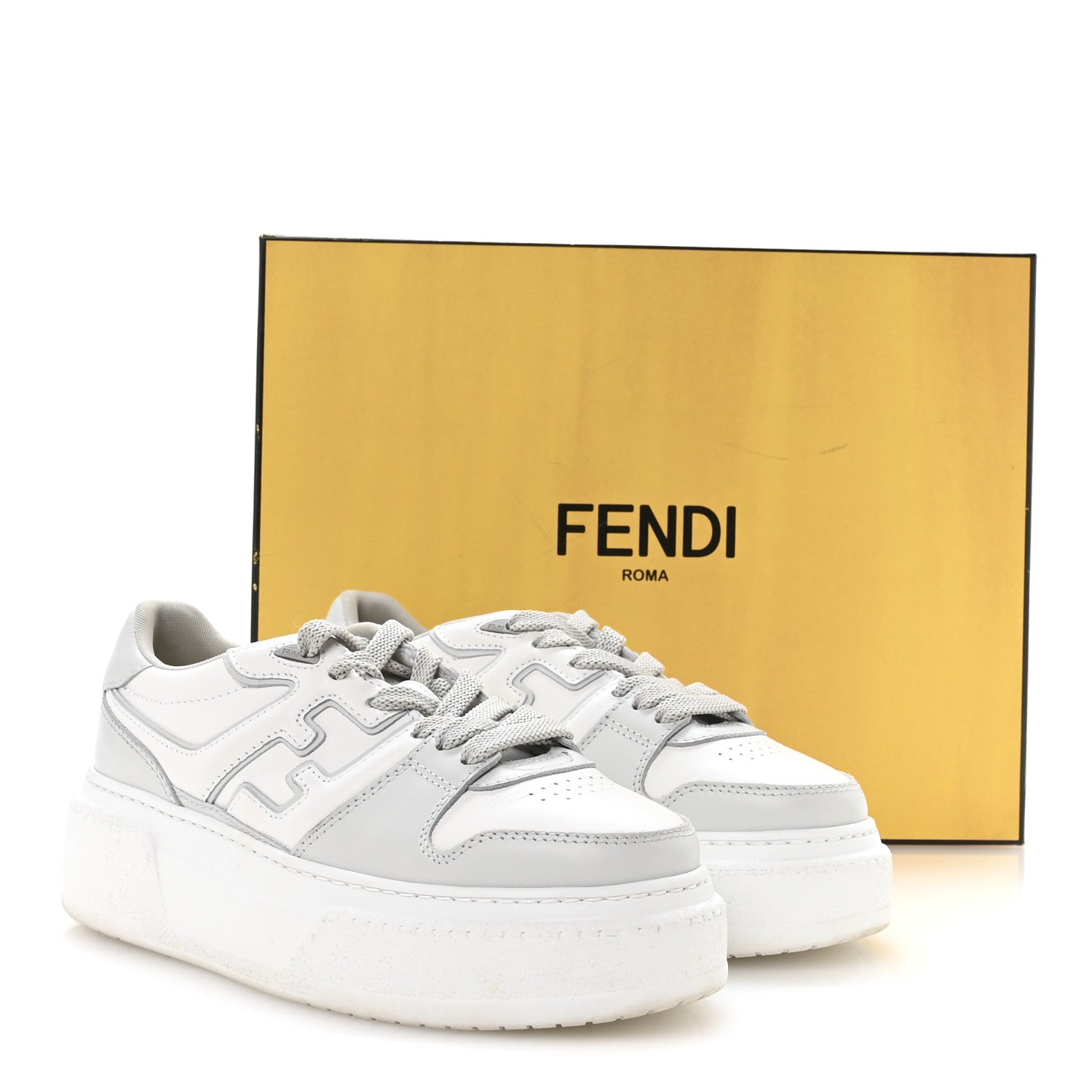 SUEDE VITELLO FENDI LOGO MATCH LOW TOP SNEAKERS CREAM TOBACCO BLACK