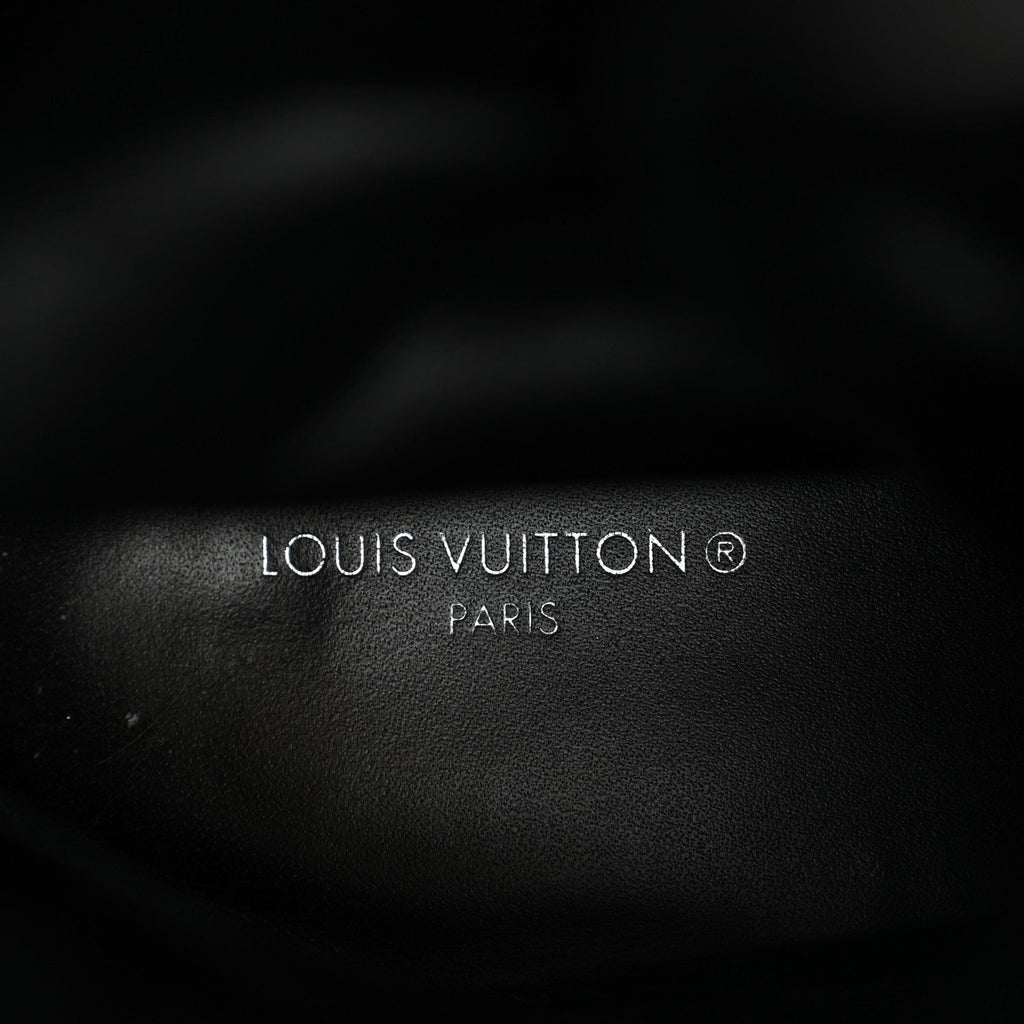 LOUIS VUITTON SUEDE CALFSKIN MONOGRAM LAUREATE PLATFORM DESERT BOOT BLACK