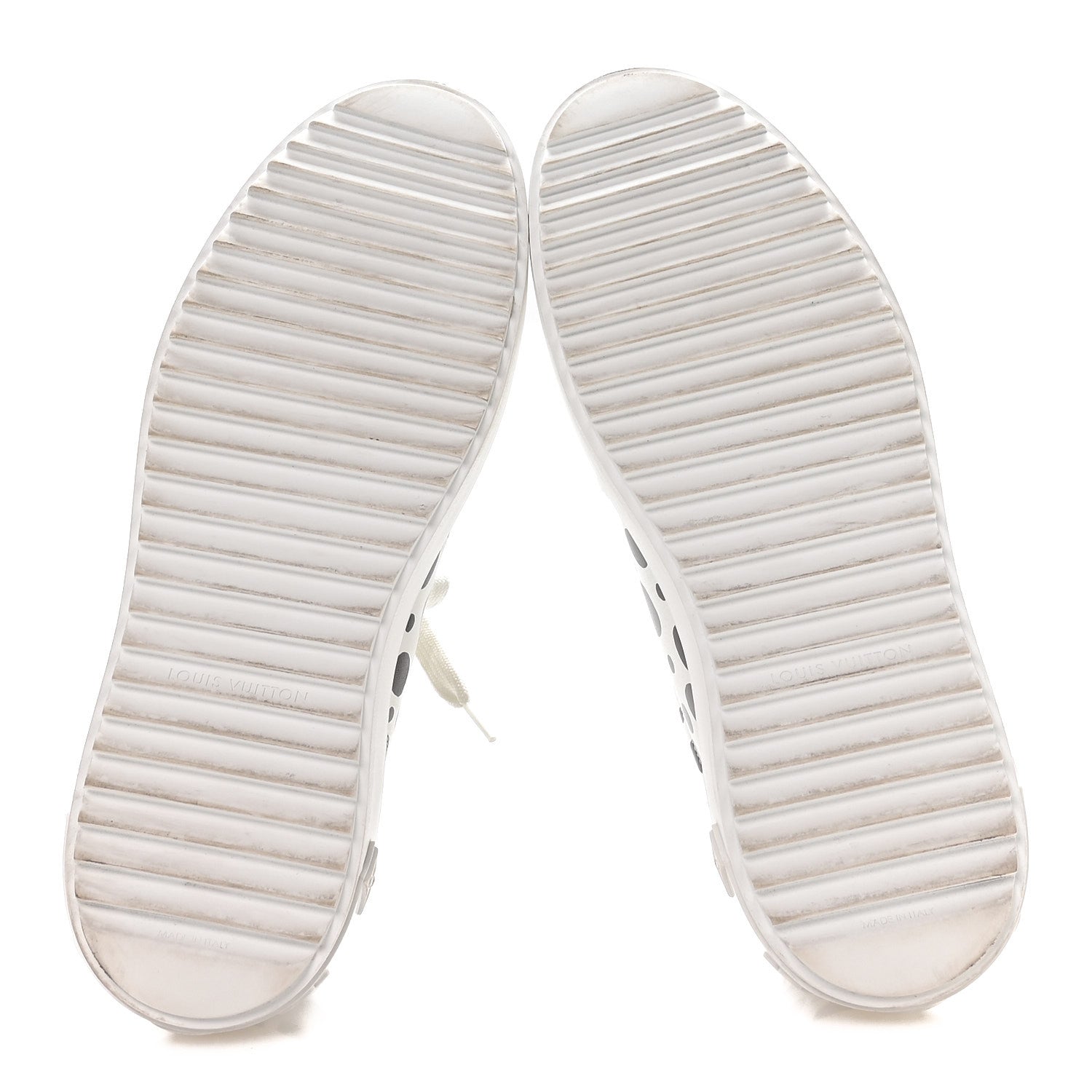 LV X YK CALFSKIN PRINTED INFINITY DOTS TIME OUT SNEAKERS WHITE