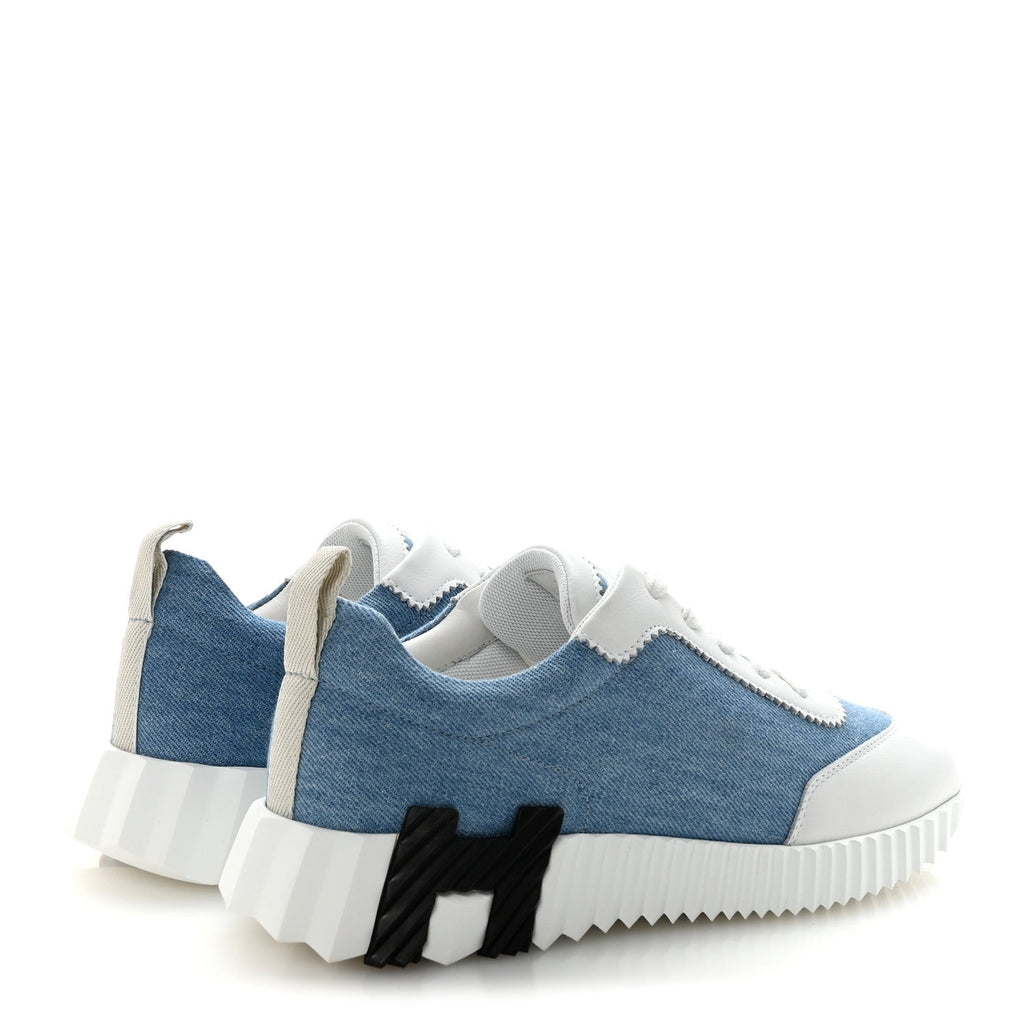 DENIM CALFSKIN BOUNCING SNEAKERS BLEU CLAIR WHITE