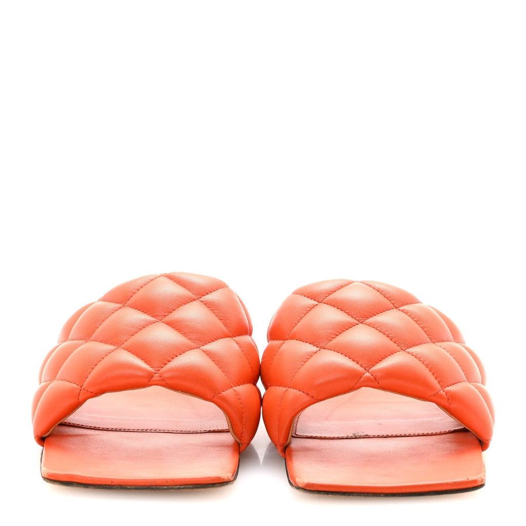 NAPPA MATELASSE PADDED FLAT SANDALS ORANGE