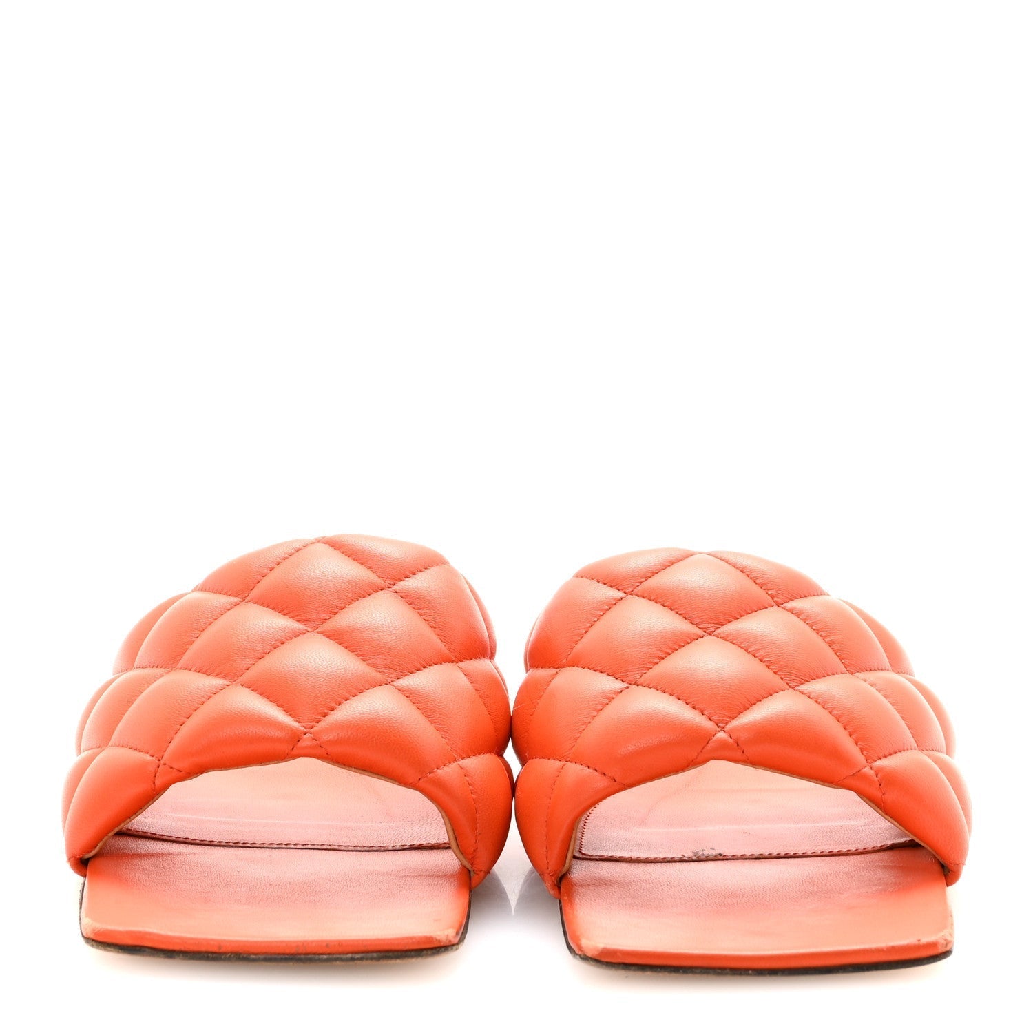 NAPPA MATELASSE PADDED FLAT SANDALS ORANGE