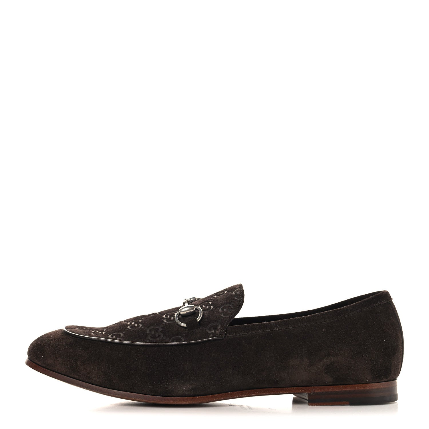 LUXURY SUEDE GG MONOGRAM HORSEBIT MENS JORDY LOAFERS NIGHT COCOA