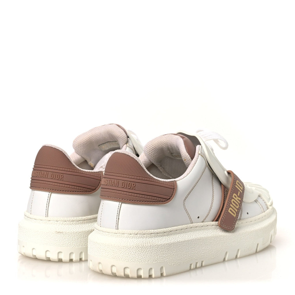 CALFSKIN BI-COLOR DIOR-ID PLATFORM SNEAKERS WHITE NUDE
