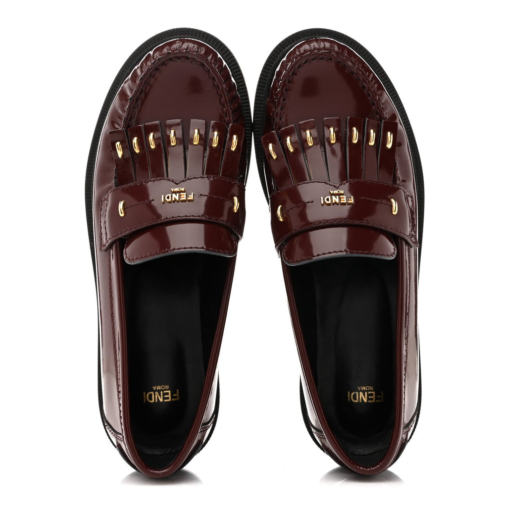VITELLO FILO FRINGE LOAFERS RED