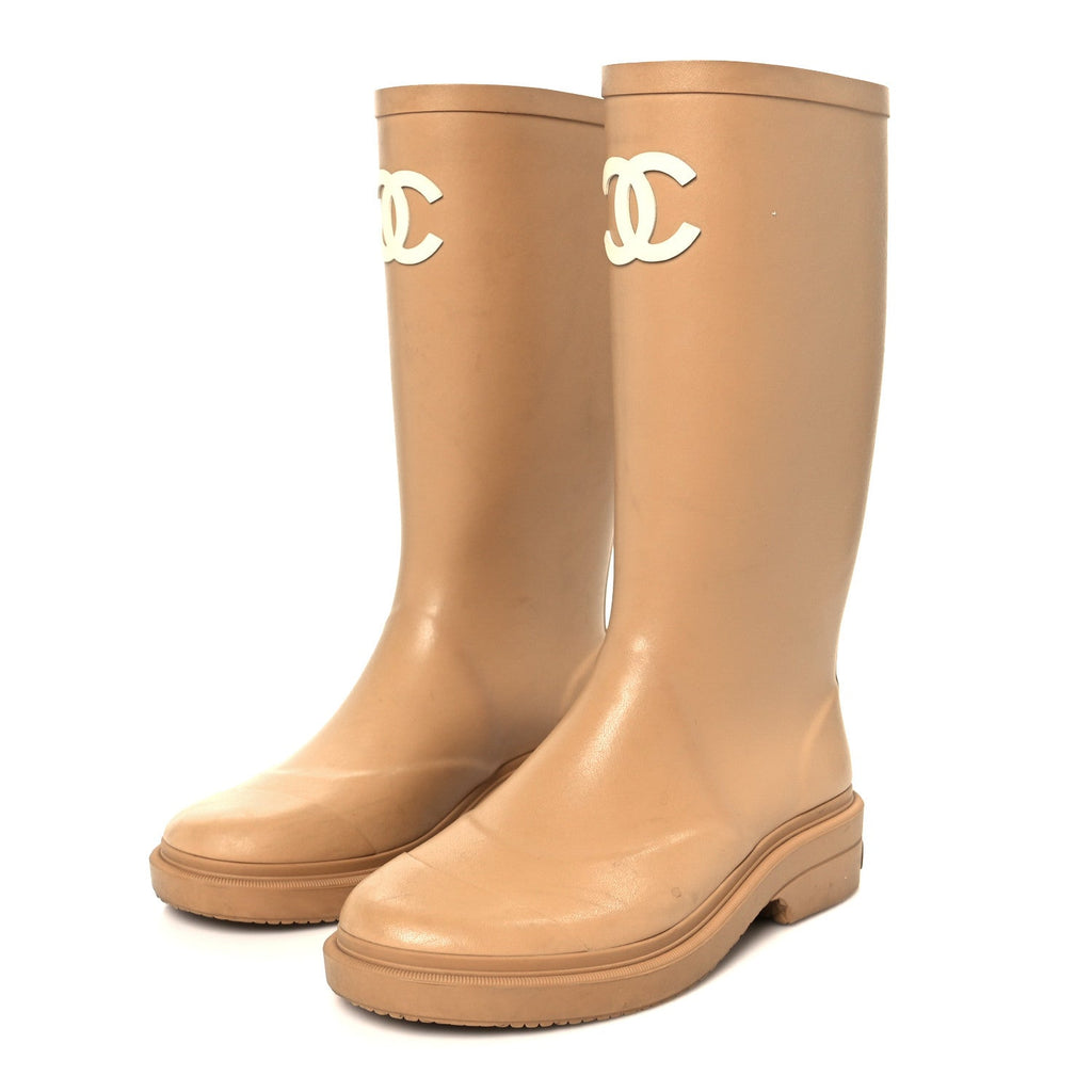 CAOUTCHOUK CC HIGH BOOTS BEIGE