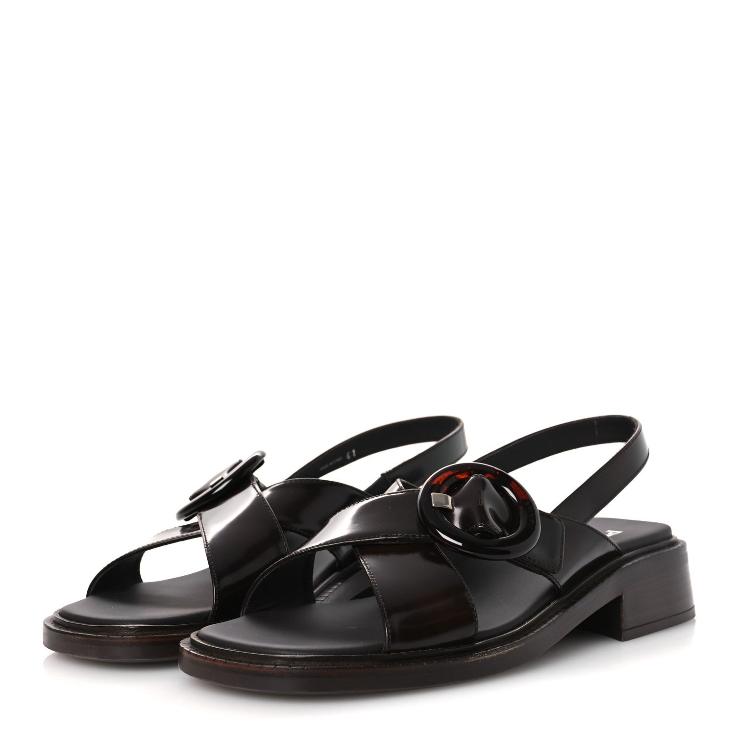 SPAZZOLATO FUME RE-EDITION 1996 BUCKLE SANDALS BRUCIATO