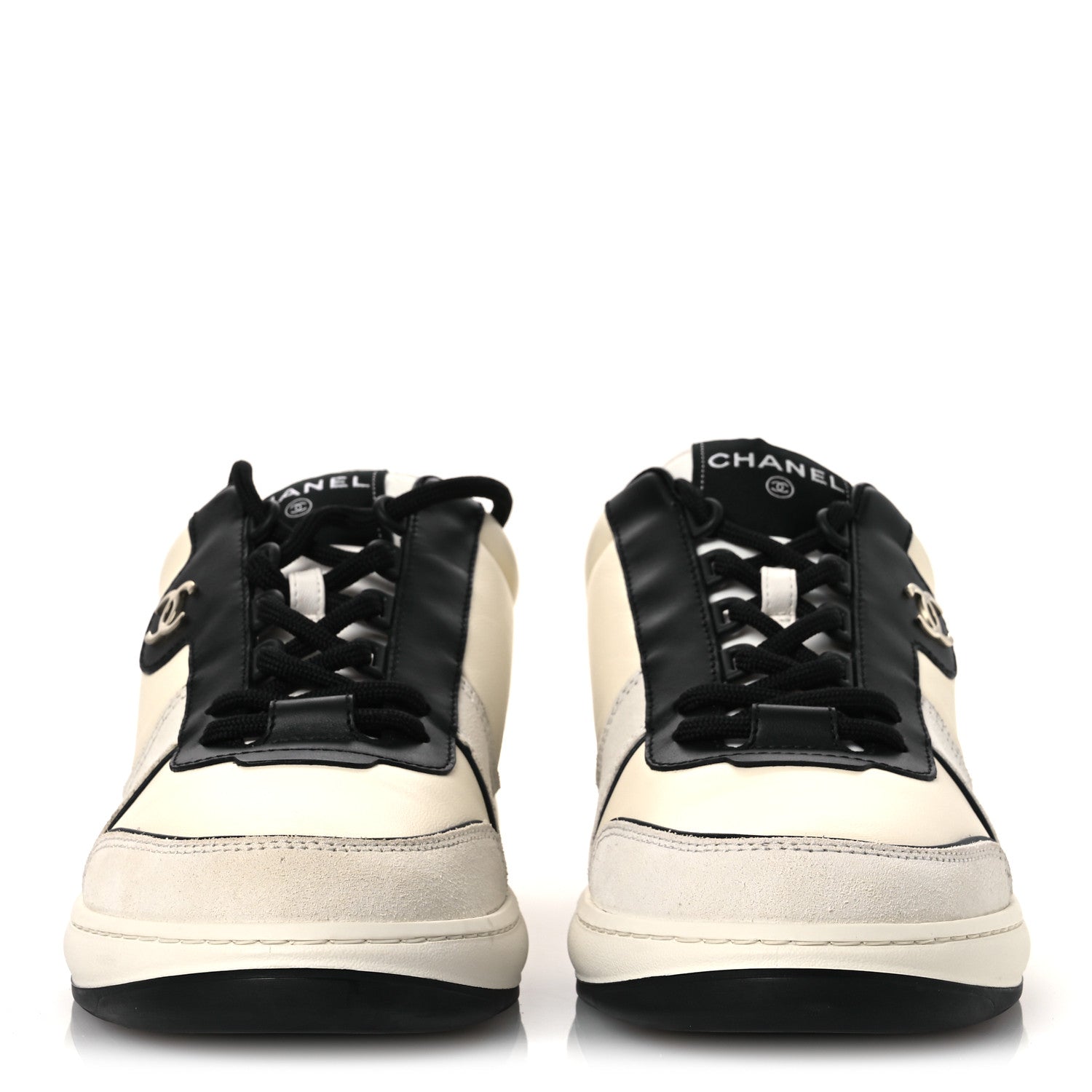 LAMBSKIN SUEDE CALFSKIN SNEAKERS IVORY WHITE BLACK