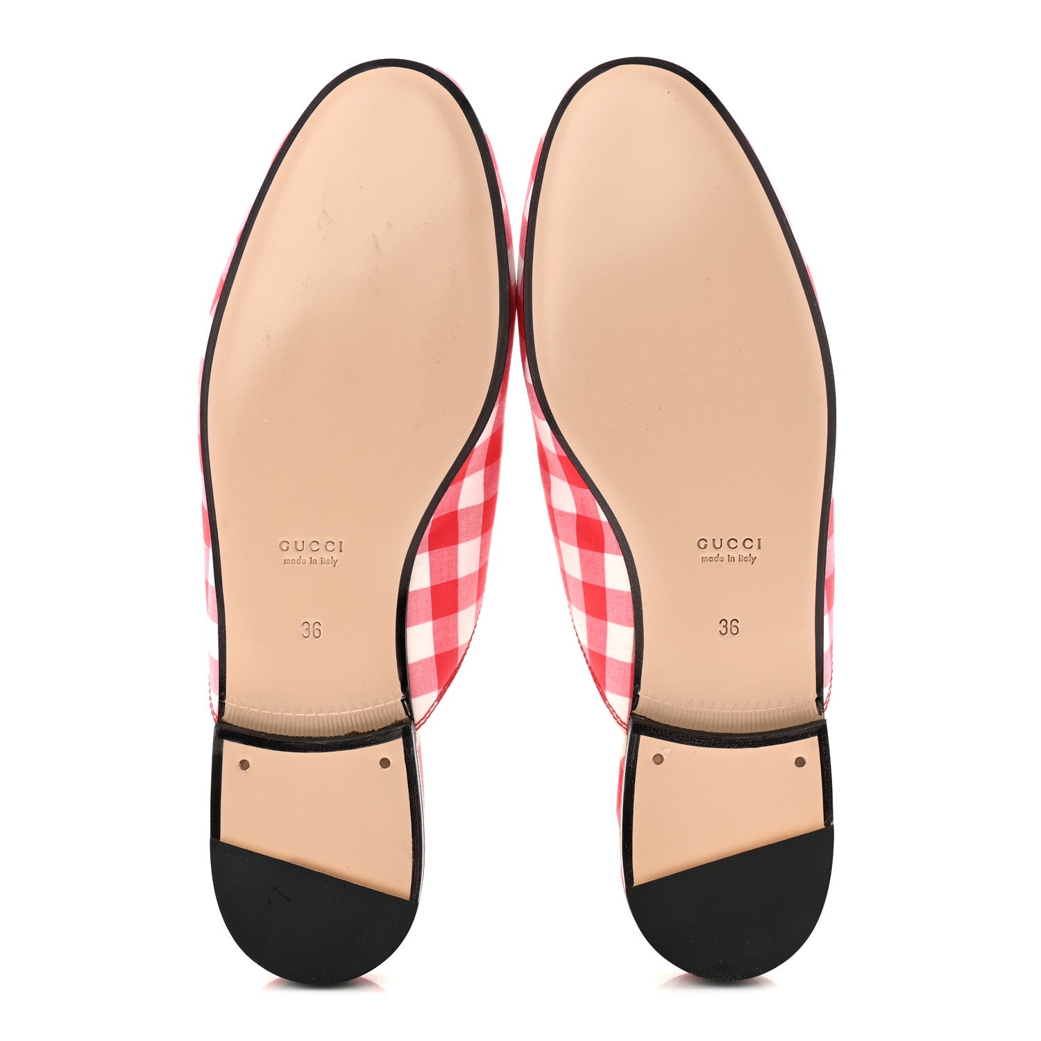 COTTON GINGHAM WOMENS PRINCETOWN SLIPPERS WHITE RED