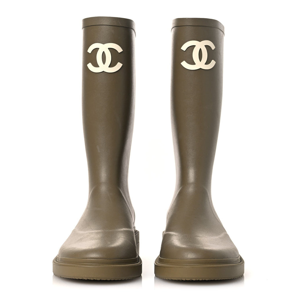 CAOUTCHOUK CC HIGH BOOTS DARK BEIGE