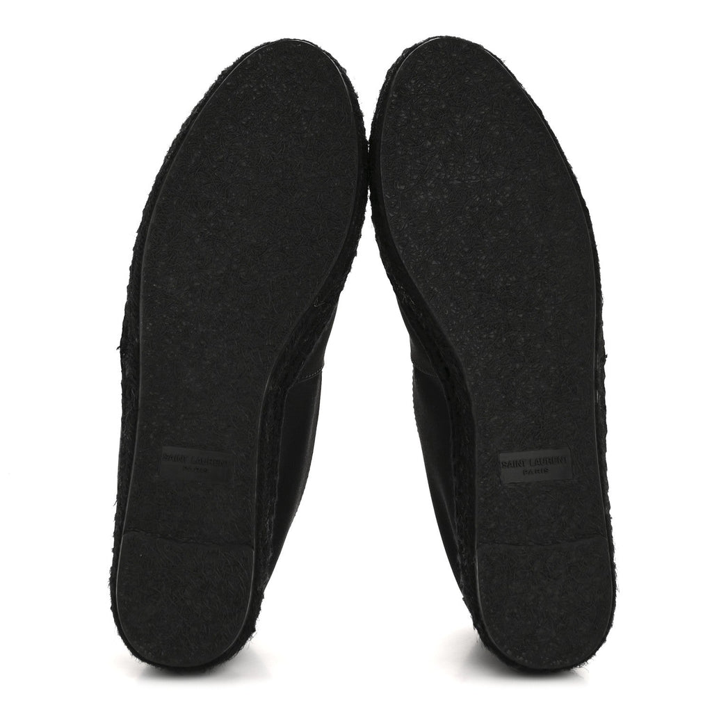 CREPE SATIN ELBA ESPADRILLES BLACK