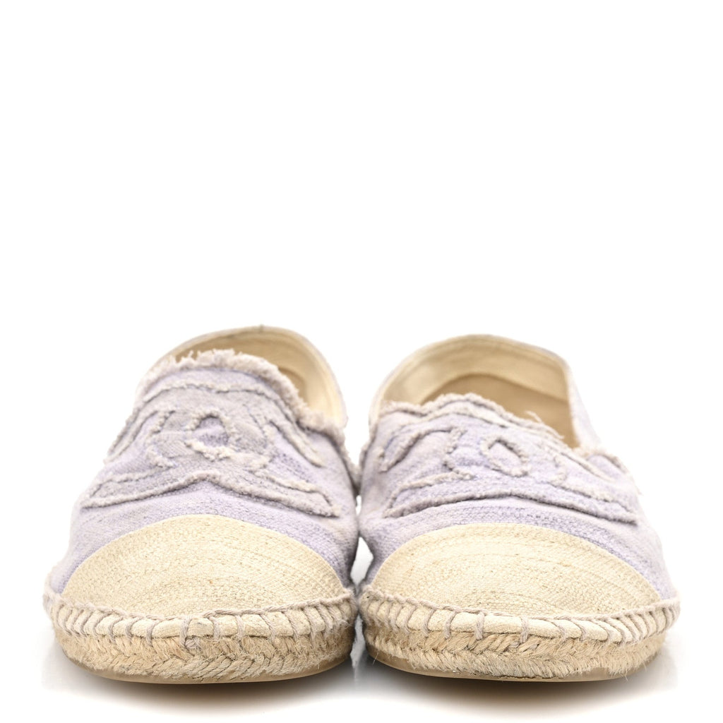 TOILE CC CAP TOE ESPADRILLES ECRU PURPLE