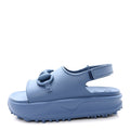 SOFT RUBBER HORSEBIT MENS PLATFORM SLINGBACK SANDALS WASHED INDIGO