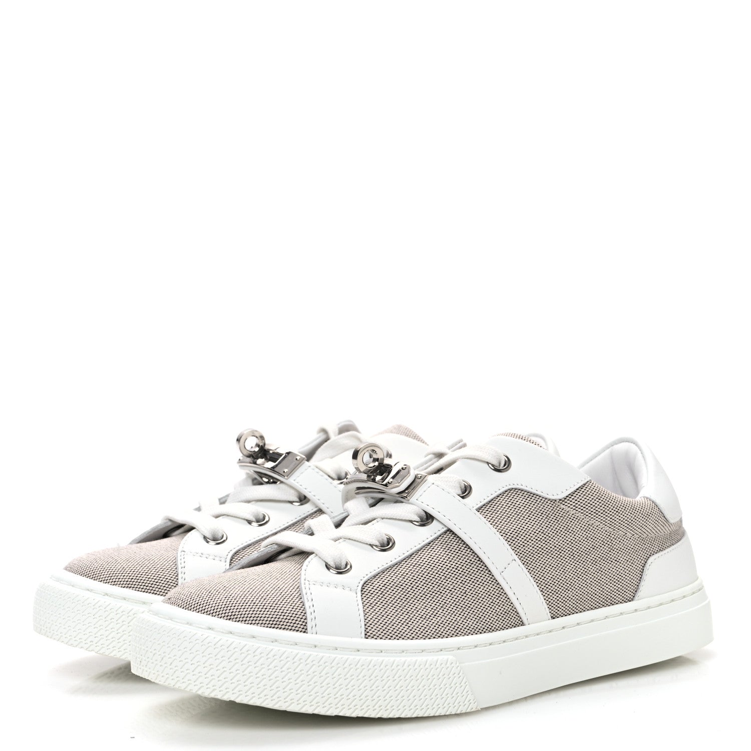 CALFSKIN CANVAS DAY SNEAKERS PRUNOIR WHITE