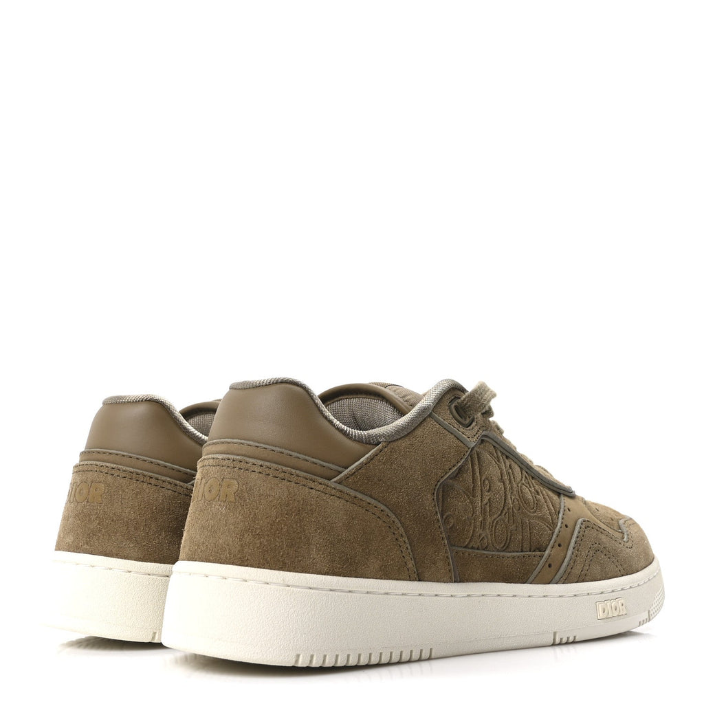 SUEDE CALFSKIN MENS B27 UPTOWN LOW TOP SNEAKER KHAKI