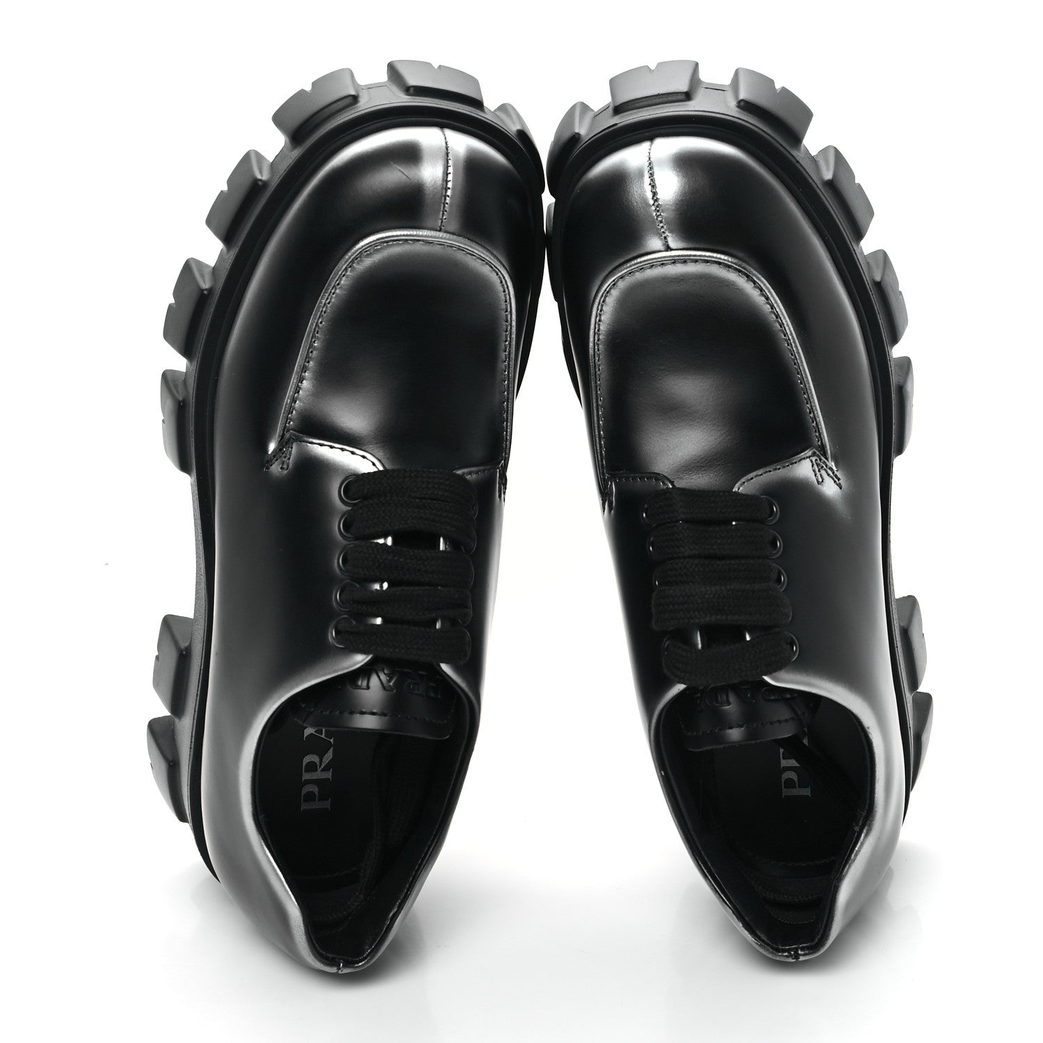 SPAZZOLATO ROIS SFUMATO MONOLITH 55MM DERBY LOAFERS BLACK ARGENTO