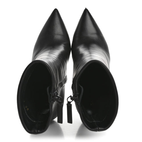 CALFSKIN OPYUM ANKLE BOOTS BLACK