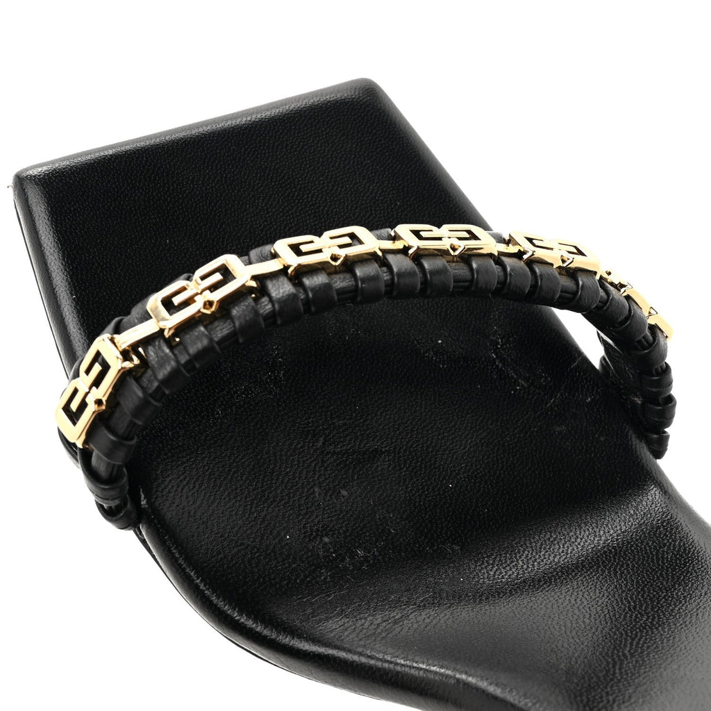 SMOOTH NAPPA G WOVEN SLINGBACK 90MM SANDALS BLACK