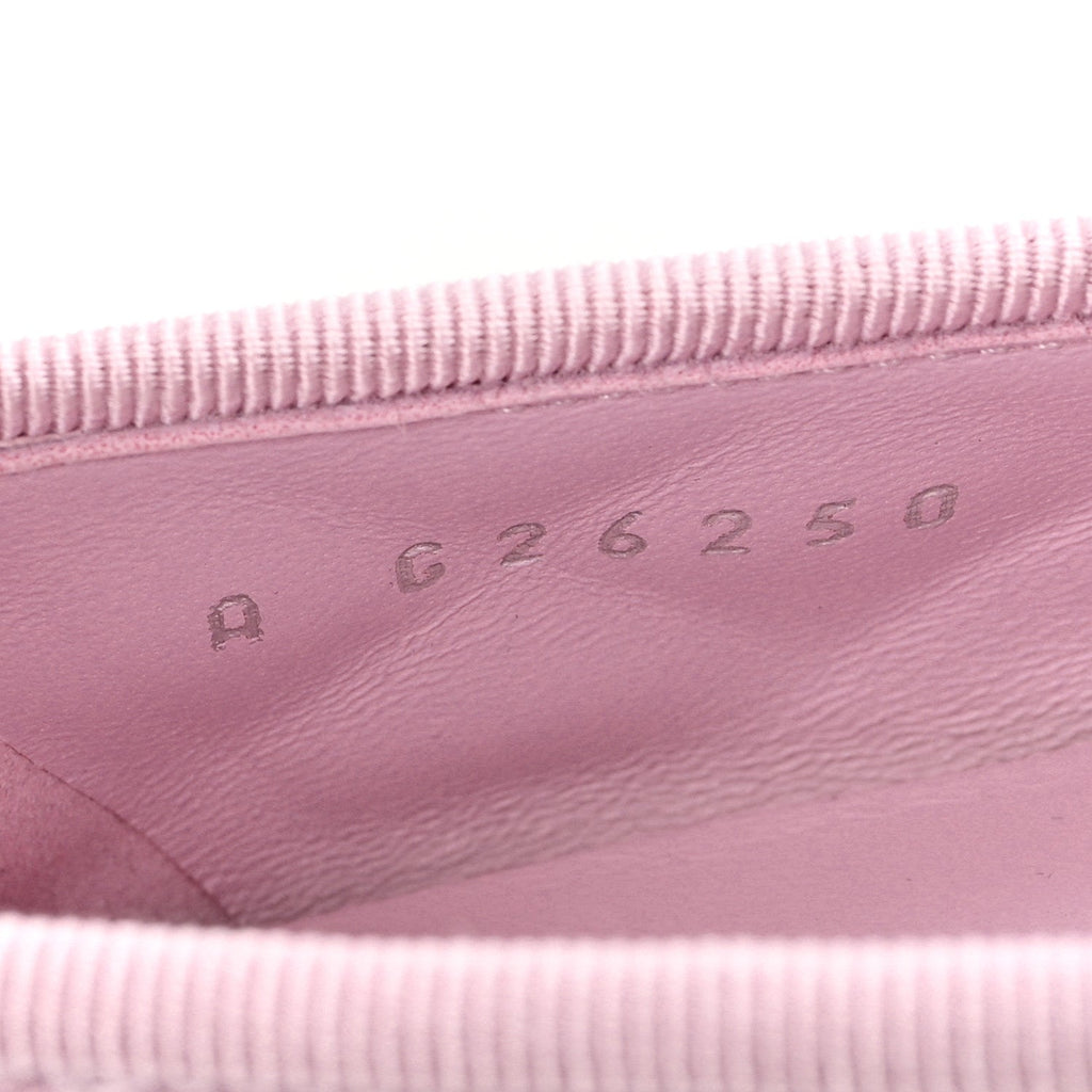 SUEDE QUILTED CAP TOE CC BALLERINA FLATS LIGHT PINK