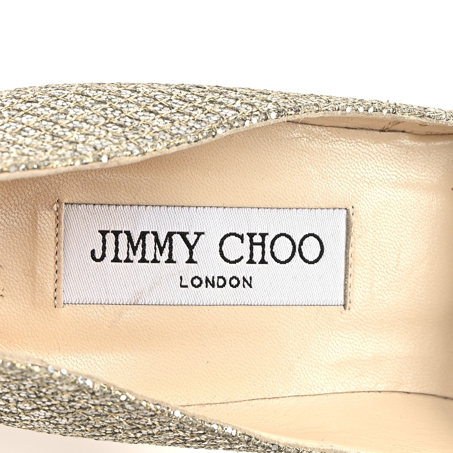 GLITTER FABRIC ROMY 85 PUMPS CHAMPAGNE