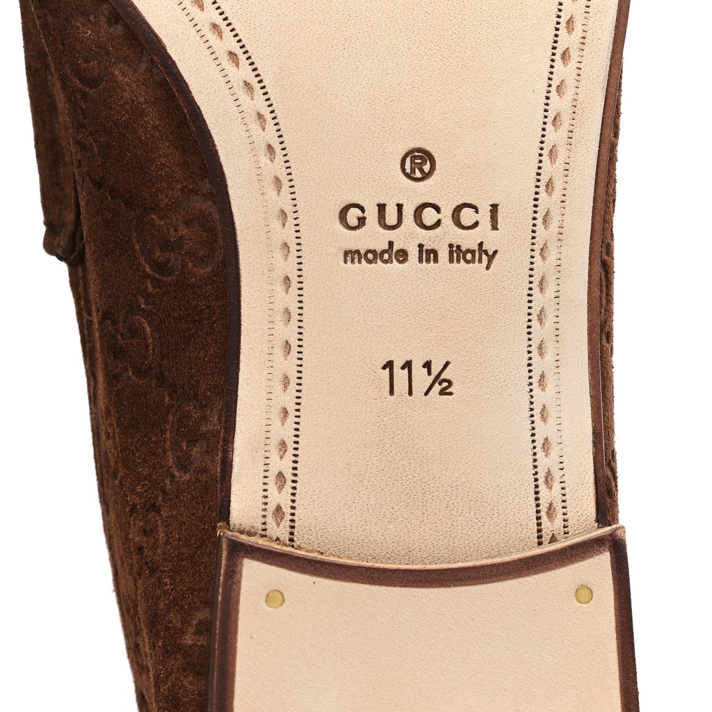 LUXURY SUEDE GUCCISSIMA MENS HORSEBIT MOCASSIN LOAFERS FANCY FANCY BROWN