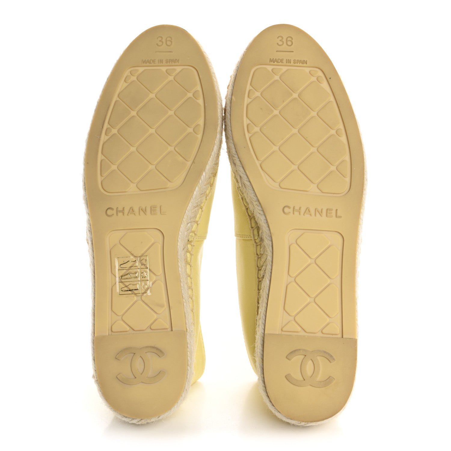 LAMBSKIN CC ESPADRILLES YELLOW