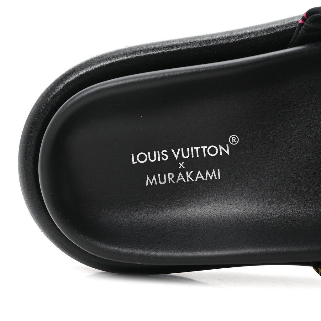 LV X TM MONOGRAM MULTICOLOR POOL PILLOW FLAT COMFORT MULE BLACK